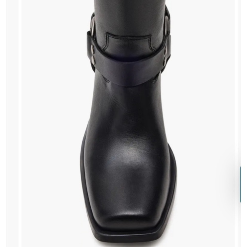 ◼️Steve Madden◼️Women’s Ruskin Engineer Black Heeled Boots  NWT - Picture 4 of 12